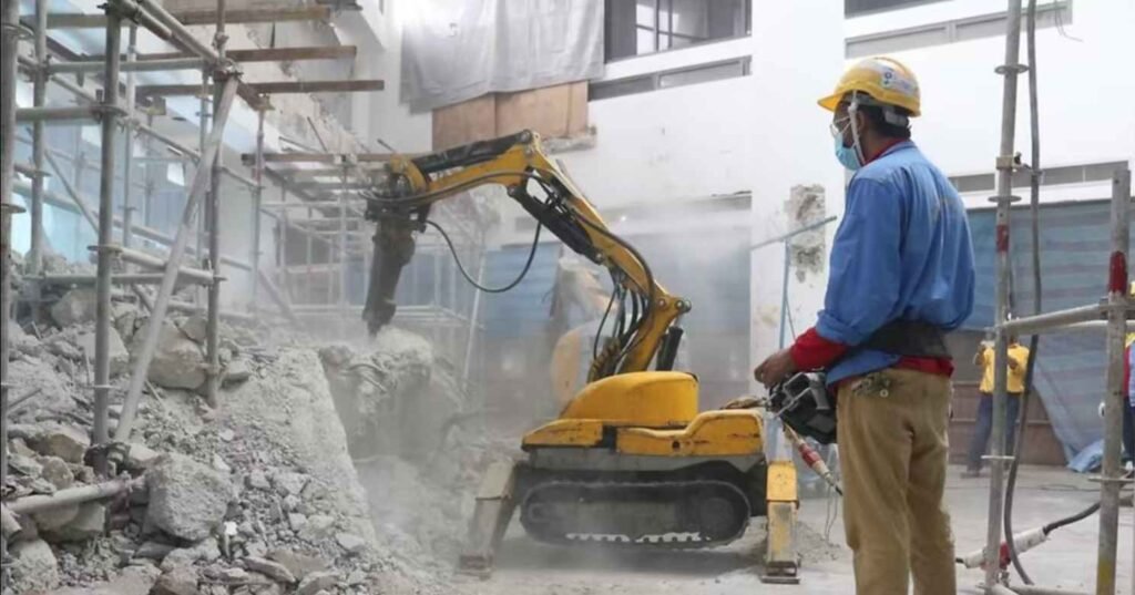 Demolition works in Dubai